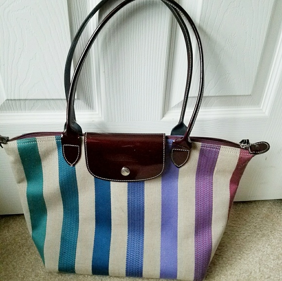 longchamp striped bag
